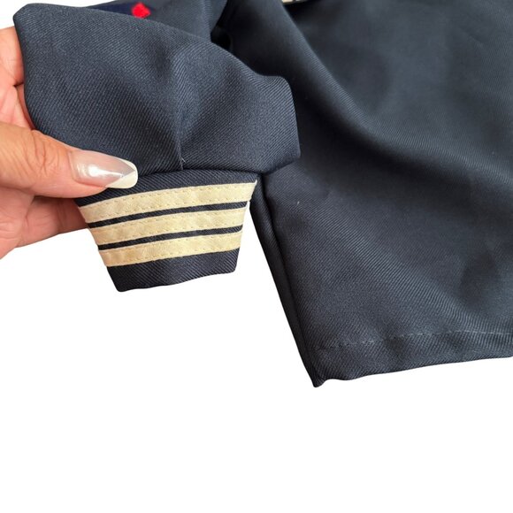Vintage R-Gee Originals Navy Blue Sailor Suit Outfit With Hat Size 5 - Picture 4 of 8